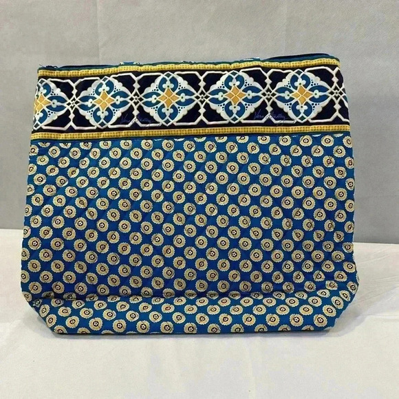 Vera Bradley  "RIVIERA BLUE"  Large Shoulder/Tote Bag with coin purse/key ring - Picture 2 of 11